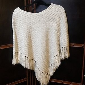 EUC Style & Co Fringed Poncho